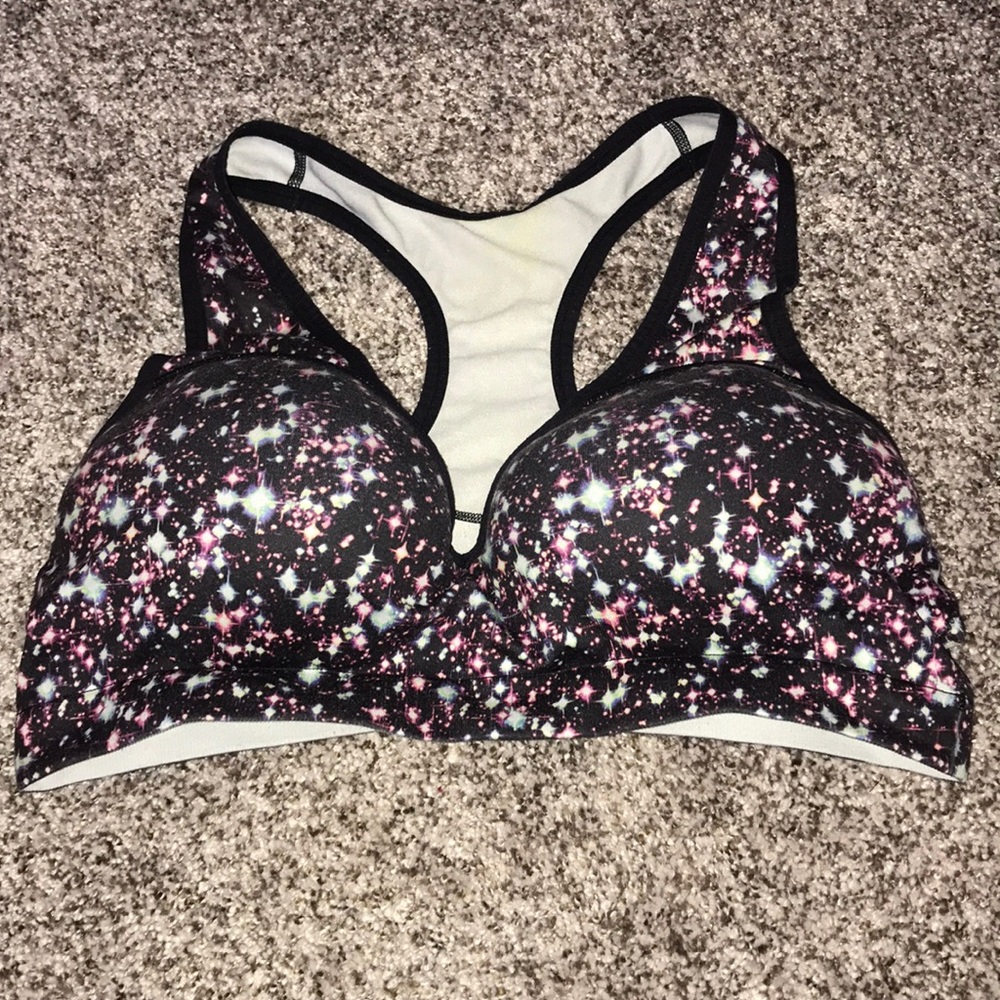 Pink Victoria secret padded sports bra